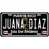 Juana Diaz Puerto Rico Black Novelty Metal License Plate 24" x 12" (LLP)