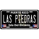 Las Piedras Puerto Rico Black Novelty Metal License Plate 24" x 12" (LLP)