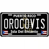 Orocovis Puerto Rico Black Novelty Metal License Plate 24" x 12" (LLP)