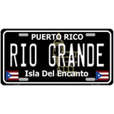 Rio Grande Puerto Rico Black Novelty Metal License Plate 24" x 12" (LLP)