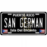 San German Puerto Rico Black Novelty Metal License Plate 24" x 12" (LLP)