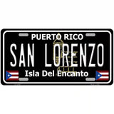 San Lorenzo Puerto Rico Black Novelty Metal License Plate 24" x 12" (LLP)