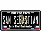 San Sebastian Puerto Rico Black Novelty Metal License Plate 24" x 12" (LLP)