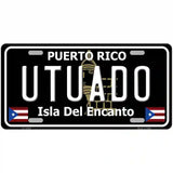 Utuado Puerto Rico Black Novelty Metal License Plate 24" x 12" (LLP)