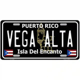 Vega Alta Puerto Rico Black Novelty Metal License Plate 24" x 12" (LLP)