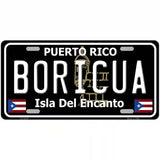 Boricua Puerto Rico Black Novelty Metal License Plate 24" x 12" (LLP)