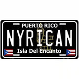 Nyrican Puerto Rico Black Novelty Metal License Plate 24" x 12" (LLP)