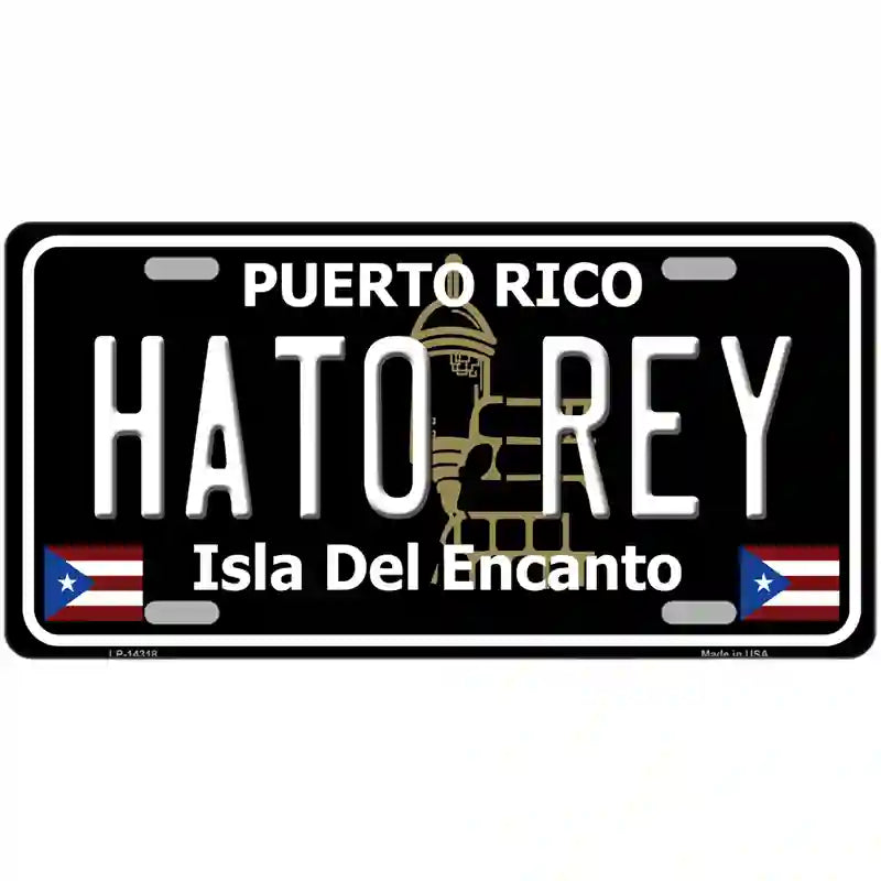 Hato Rey Puerto Rico Black Novelty Metal License Plate 24" x 12" (LLP)