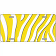 Yellow White Zebra Metal Novelty License Plate 24" x 12" (LLP)