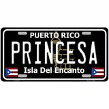 Princesa Puerto Rico Black Novelty Metal License Plate 24" x 12" (LLP)