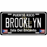 Brooklyn Puerto Rico Black Novelty Metal License Plate 24" x 12" (LLP)