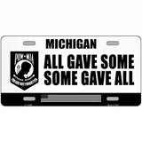 Michigan POW MIA Some Gave All Novelty Metal License Plate 24" x 12" (LLP)