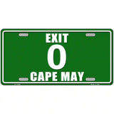 Exit 0 Cape May Novelty Metal License Plate 24" x 12" (LLP)