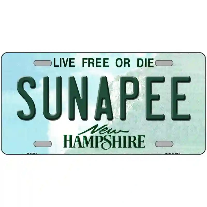 Sunapee New Hampshire Novelty Metal License Plate 24" x 12" (LLP)