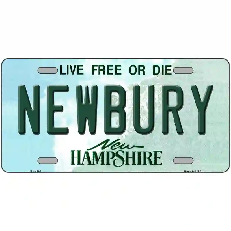 Newbury New Hampshire Novelty Metal License Plate 24" x 12" (LLP)