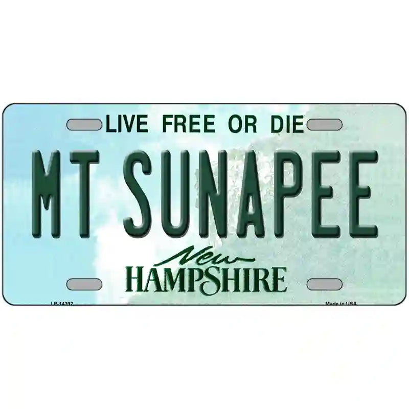 Mount Sunapee New Hampshire Novelty Metal License Plate 24" x 12" (LLP)