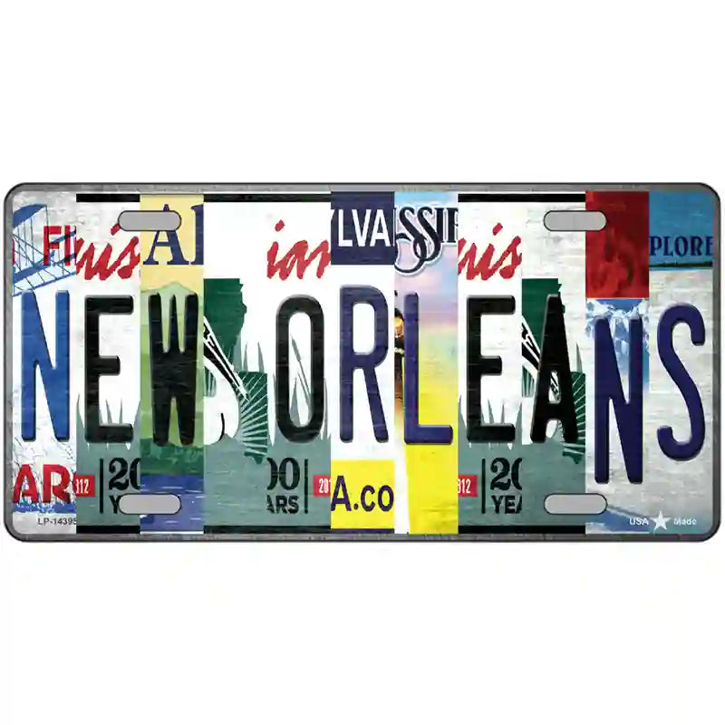 New Orleans License Plate Art Novelty Metal License Plate 24" x 12" (LLP)