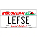 Lefse Wisconsin Novelty Metal License Plate 24" x 12" (LLP)