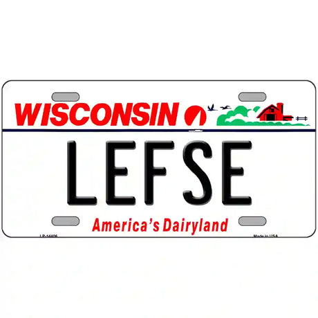 Lefse Wisconsin Novelty Metal License Plate 24" x 12" (LLP)