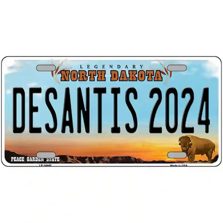 Desantis 2024 North Dakota Novelty Metal License Plate 24" x 12" (LLP)