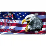 God Bless The USA Metal Novelty License Plate 24" x 12" (LLP)