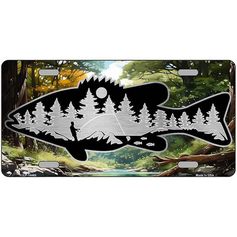 Fishing in the Pines Natures Escape Novelty Metal License Plate LP-14465