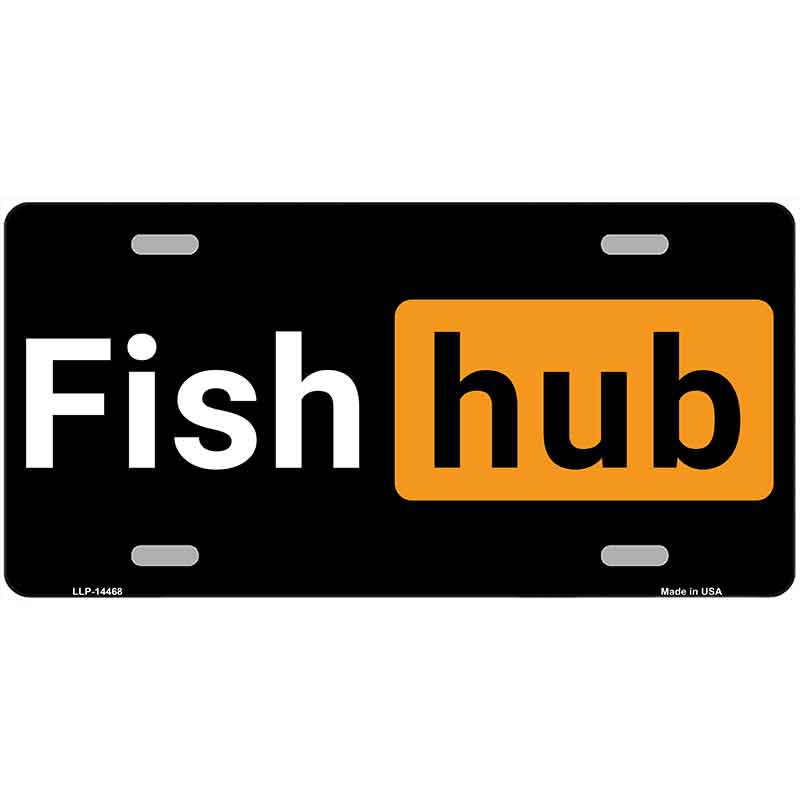 Fishhub Novelty Metal License Plate LP-14468