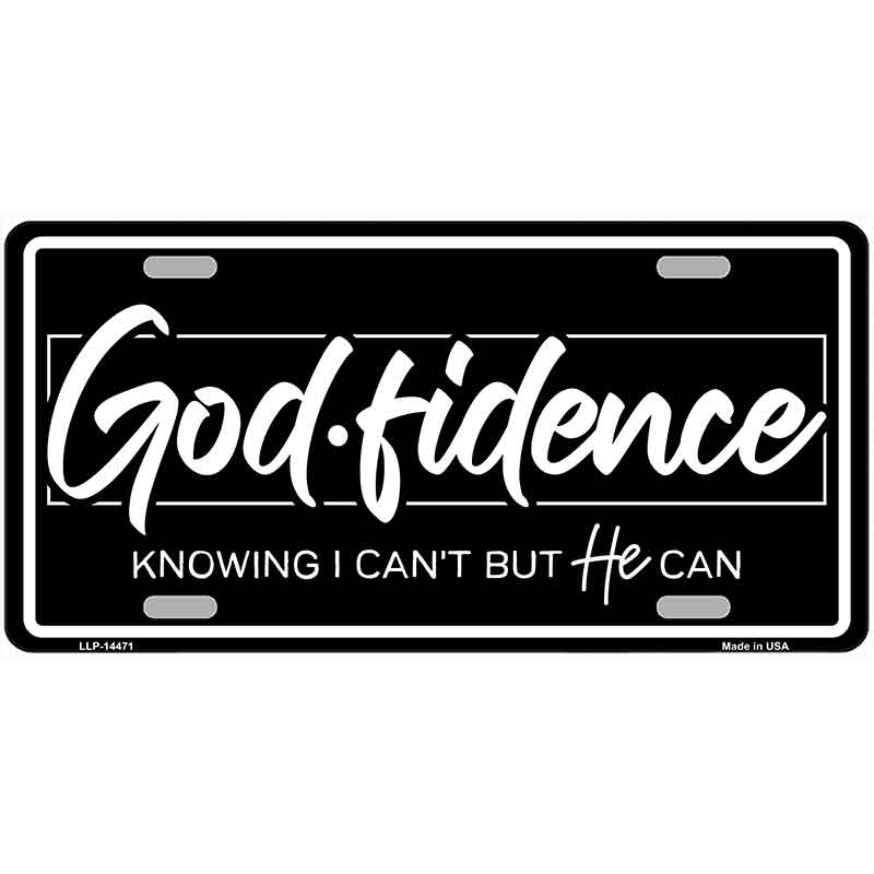 Godfidence Novelty Metal License Plate LP-14471