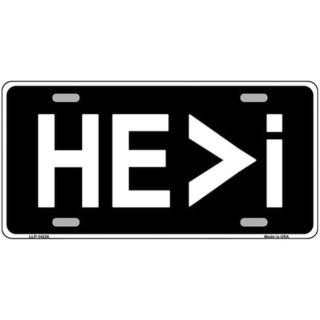 HE>i Novelty Metal License Plate LP-14526