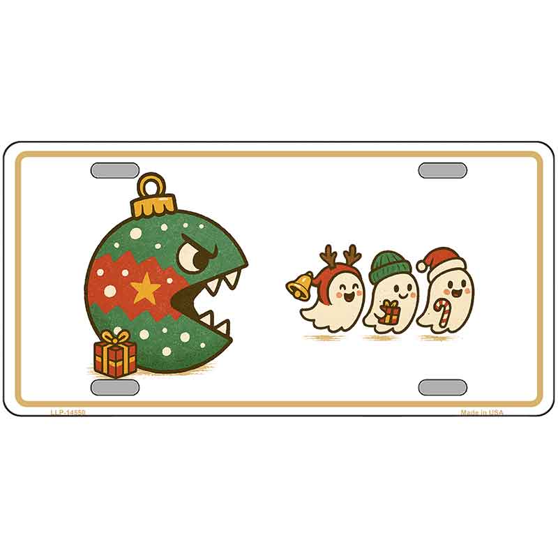 Ornament Monster and Ghosts Novelty Metal License Plate LP-14550