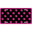 Pink Black Polka Dot Metal Novelty License Plate 24" x 12" (LLP)