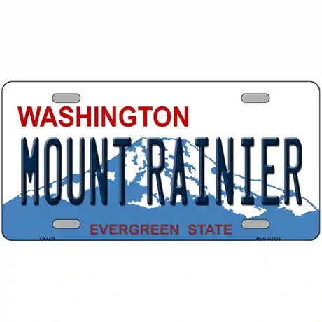 Mount Rainier Washington Novelty Metal License Plate 24" x 12" (LLP)