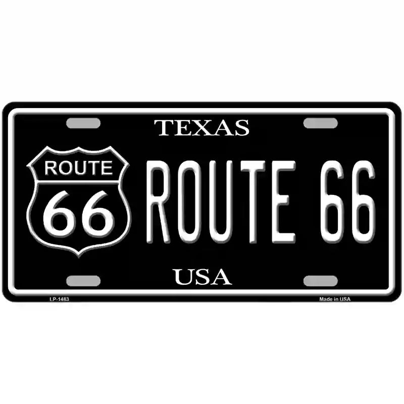 Route 66 Texas Metal Novelty License Plate 24" x 12" (LLP)