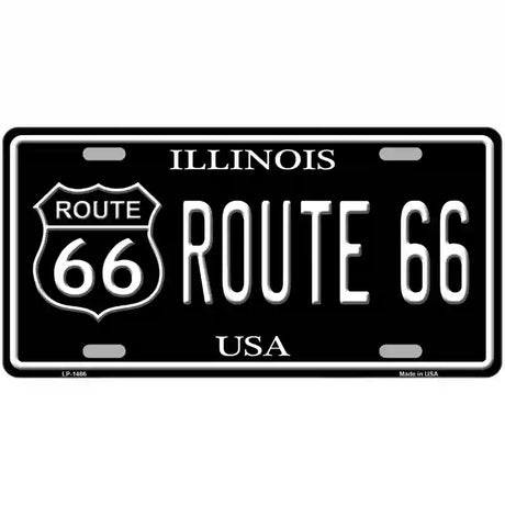 Route 66 Illinois Metal Novelty License Plate 24" x 12" (LLP)