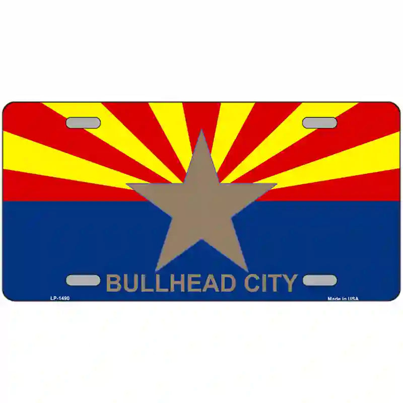 Bullhead City Arizona State Flag Metal Novelty License Plate 24" x 12" (LLP)