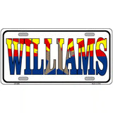 Williams Arizona Flag White Metal Novelty License Plate 24" x 12" (LLP)