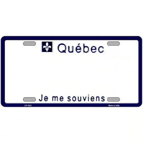 Quebec Novelty Metal License Plate 24" x 12" (LLP)