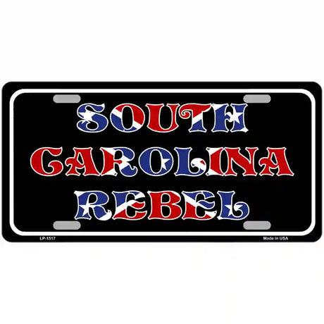 South Carolina Rebel Metal Novelty License Plate 24" x 12" (LLP)