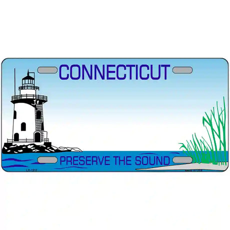 Connecticut Blank Preserve the Sound Novelty Metal License Plate 24" x 12" (LLP)