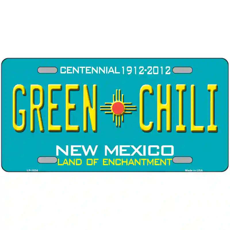 Green Chili New Mexico Metal Novelty License Plate 24" x 12" (LLP)