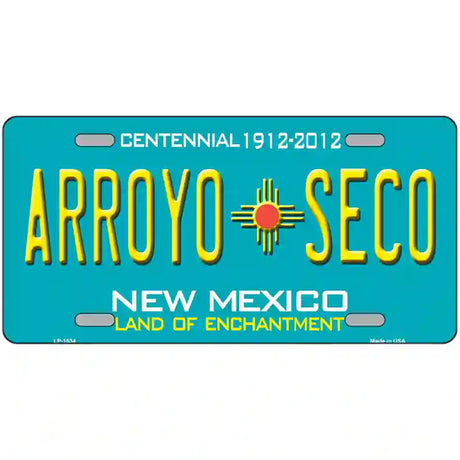 Arroyo Seco New Mexico Metal License Plate 24" x 12" (LLP)