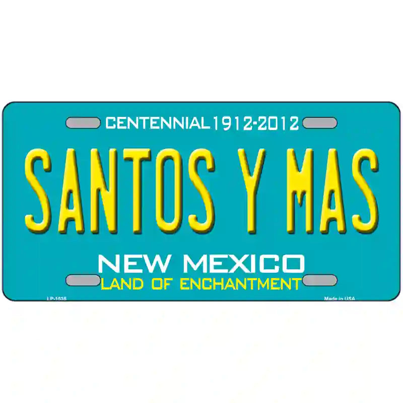 New Mexico Santos Y Mas Novelty Metal License Plate 24" x 12" (LLP)