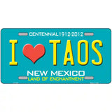 I Love Taos New Mexico Novelty Metal License Plate 24" x 12" (LLP)