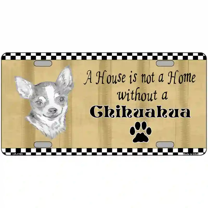 Pencil Sketch Chihuahua Metal Novelty License Plate 24" x 12" (LLP)