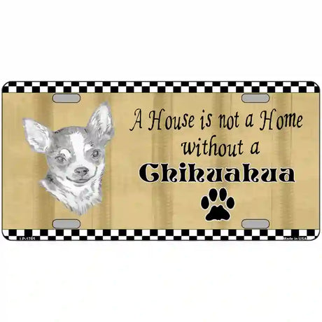 Pencil Sketch Chihuahua Metal Novelty License Plate 24" x 12" (LLP)