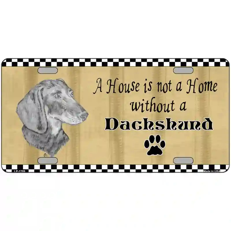 Pencil Sketch Dachshund Metal Novelty License Plate 24" x 12" (LLP)