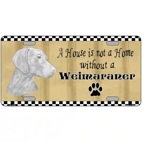 Pencil Sketch Weimaraner Metal Novelty License Plate 24" x 12" (LLP)