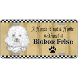 Pencil Sketch Bichon Frise Metal Novelty License Plate 24" x 12" (LLP)