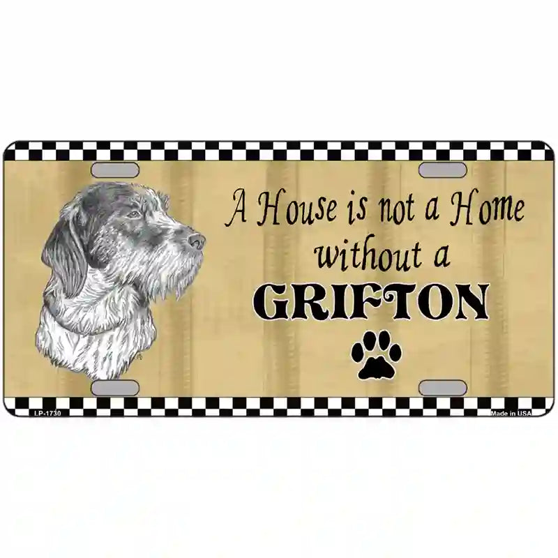 Pencil Sketch Grifton Metal Novelty License Plate 24" x 12" (LLP)