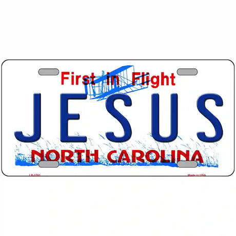 Jesus North Carolina Metal Novelty License Plate 24" x 12" (LLP)